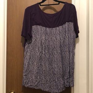 Croft & Barrow purple shirt with design in back